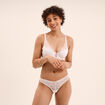 Soutien-gorge foulard padd&eacute; dentelle blanc femme
