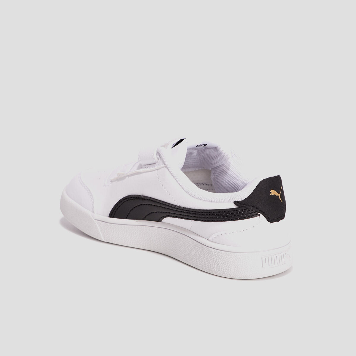Tennis à scratchs Puma Shuffle blanc garçon