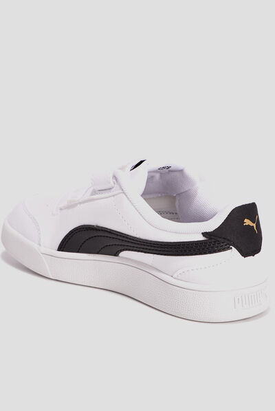 Tennis à scratchs Puma Shuffle blanc garçon