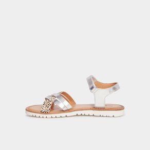 sandales en cuir kickers betternew gris argent fille Sandales en cuir Kickers Betternew gris argent fille