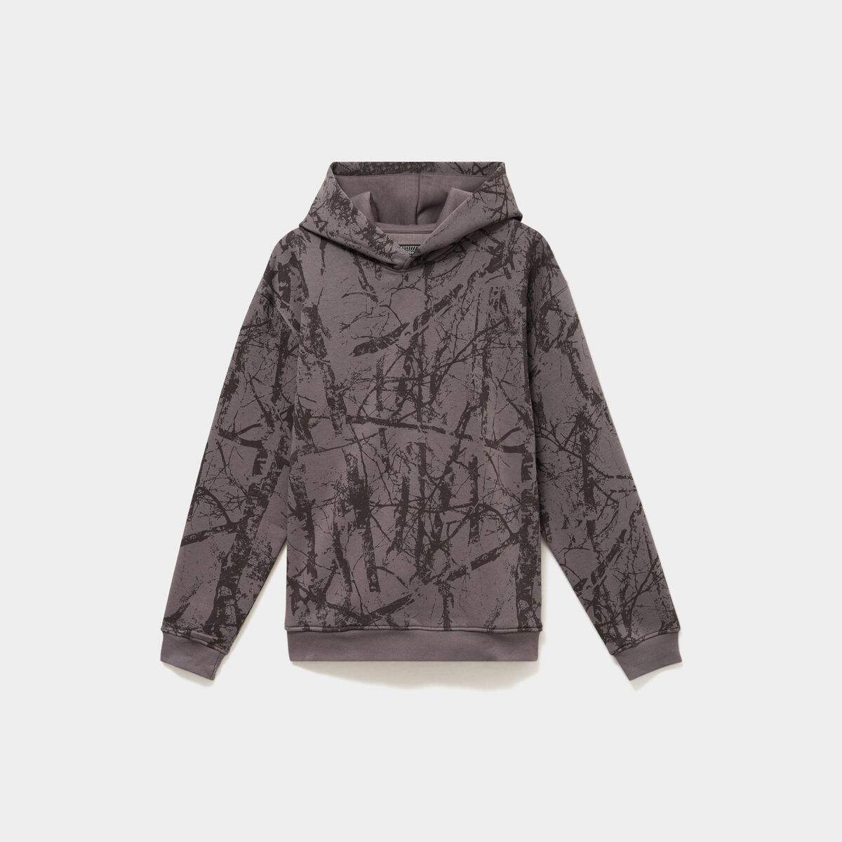 Sweat hoodie &agrave; capuche molleton taupe homme