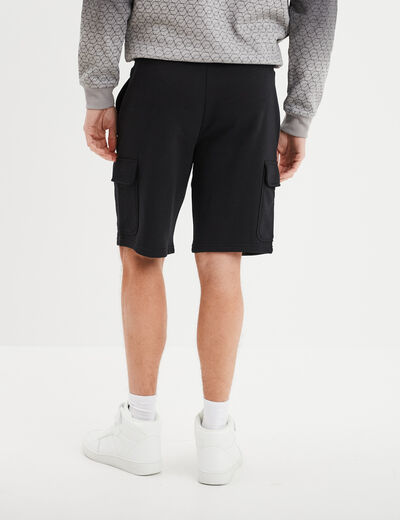 Bermuda de jogging avec poches côtés noir homme