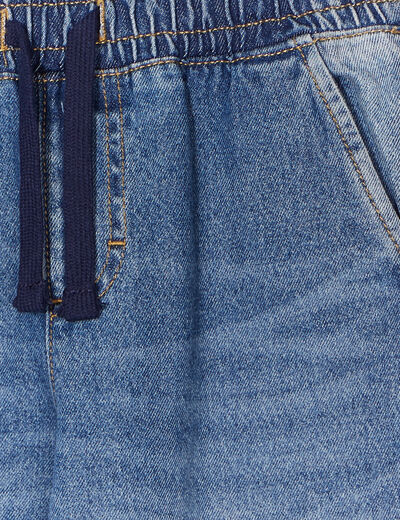 Jeans jogger regular taille élastiquée denim stone garçon