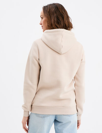 Sweat hoodie à capuche Tic et Tac sable femme