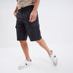 Bermuda cargo droit coton majoritaire gris foncé homme