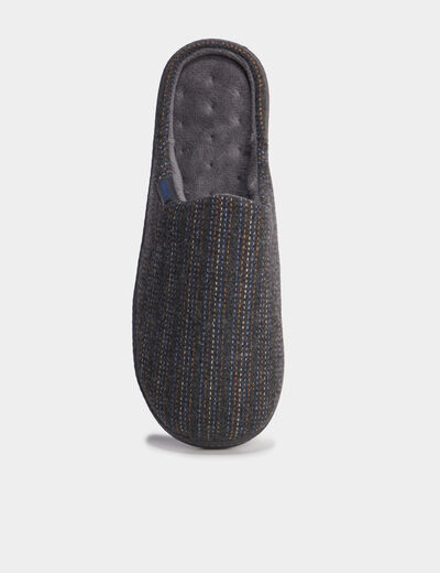 Chaussons mules Isotoner Ergonomie gris foncé homme
