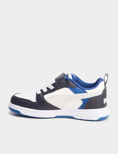 Tennis basses &agrave; lacets Puma Rebound V6 bleu fonc&eacute; gar&ccedil;on