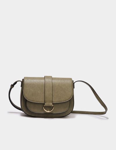Sac besace en bandouli&egrave;re vert kaki femme