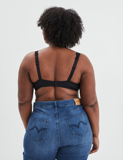 Soutien-gorge corbeille dentelle noir femme grande taille