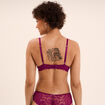 Soutien-gorge maxi push up dentelle violet fonc&eacute; femme