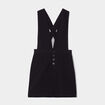 Robe chasuble courte bretelles larges noir femme