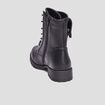 Bottines revers zippées et crantées noir fille