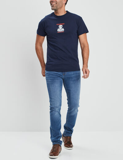 Jean stretch coupe slim denim double stone homme