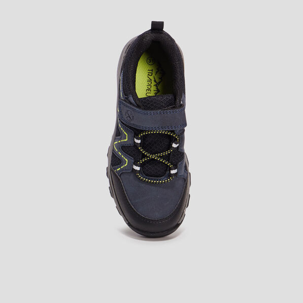 Baskets running à scratchs Trappeur bleu marine garçon