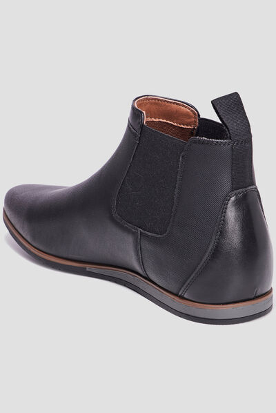 Bottines chelsea plates Baza noir homme