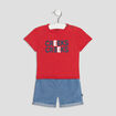 Ensemble 2 pièces Creeks rouge bébé garçon
