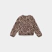 Veste sherpa boutonn&eacute;e col rond beige fille