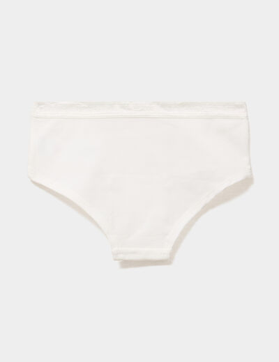 Lot 5 shortys coton majoritaire blanc fille