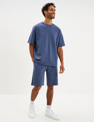 Short de jogging taille &eacute;lastiqu&eacute;e l&eacute;ger bleu homme