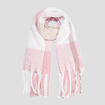 Écharpe à franges rose fille