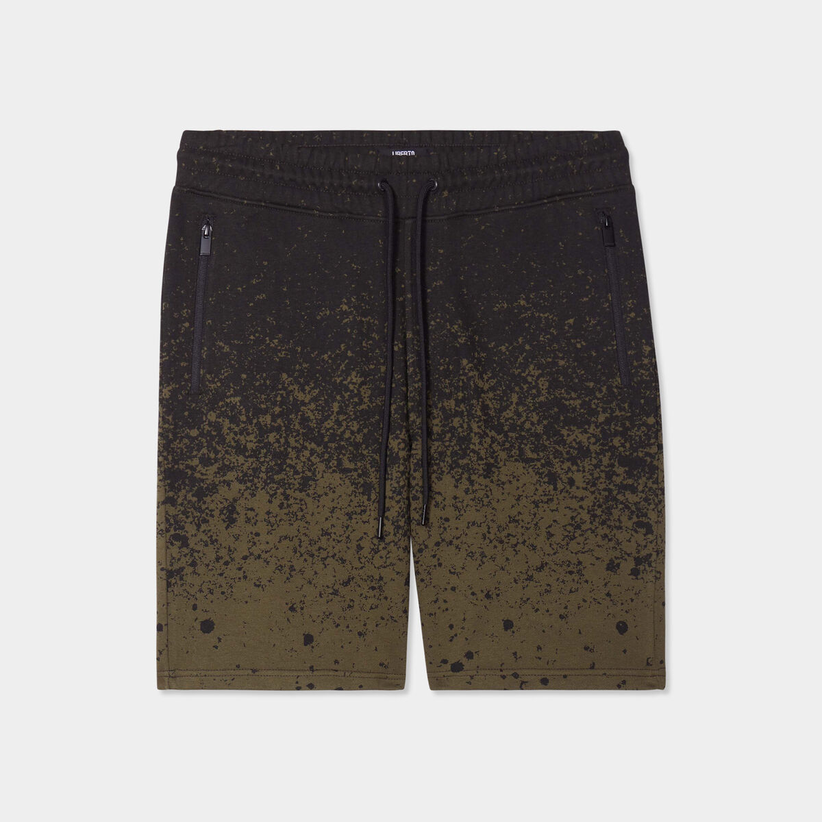 Short jogging droit à coulisse vert kaki homme