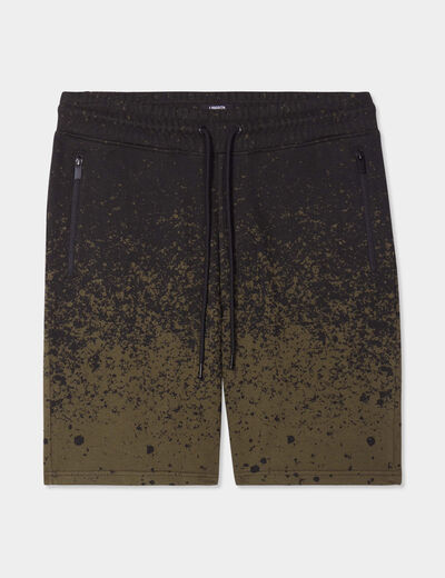 Short jogging droit à coulisse vert kaki homme