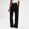 Jeans large coton denim noir femme
