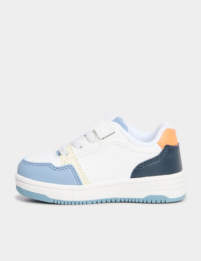 Tennis basses &agrave; scratchs multicolore b&eacute;b&eacute; gar&ccedil;on