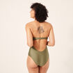 Maillot de bain une pièce détail crochet vert kaki femme