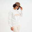 Sweat col rond manches longues Creeks blanc femme