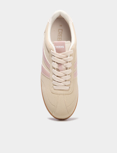 Tennis basses &agrave; lacets sable femme