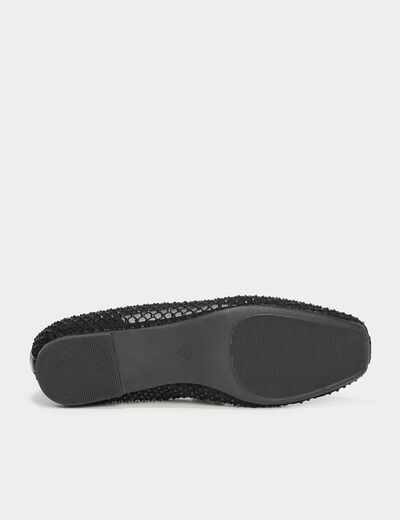Ballerines strass noir femme