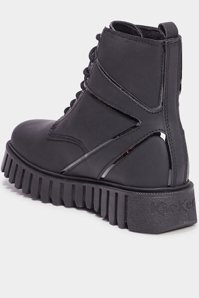 Bottines en cuir Kickers Kickfab noir femme