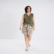 Short fluide ceinturé blanc femme grande taille