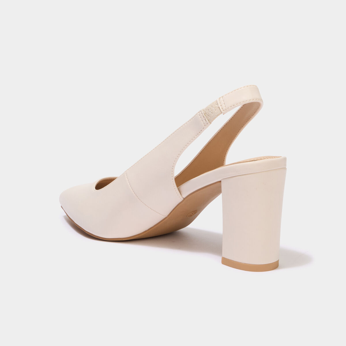 Escarpins &agrave; talons bouts pointus ivoire femme