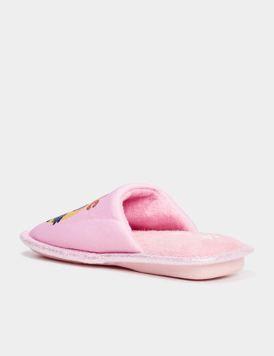 Chaussons mules Stitch rose fille