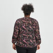 Blouse manches longues noir femme grande taille