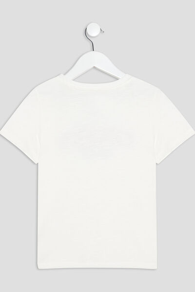 T-shirt manches courtes Creeks ivoire garçon