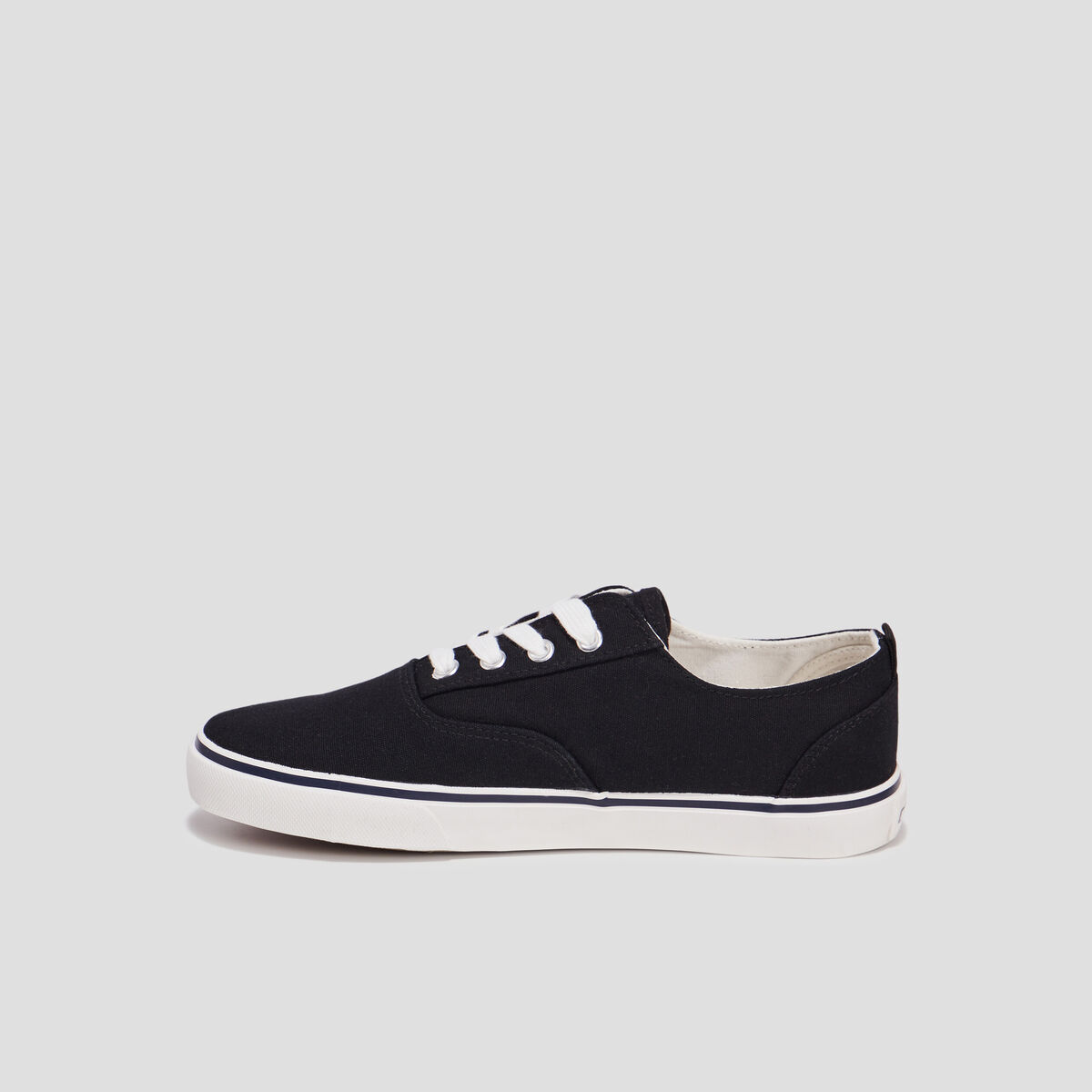 Tennis en toile à lacets Creeks noir femme