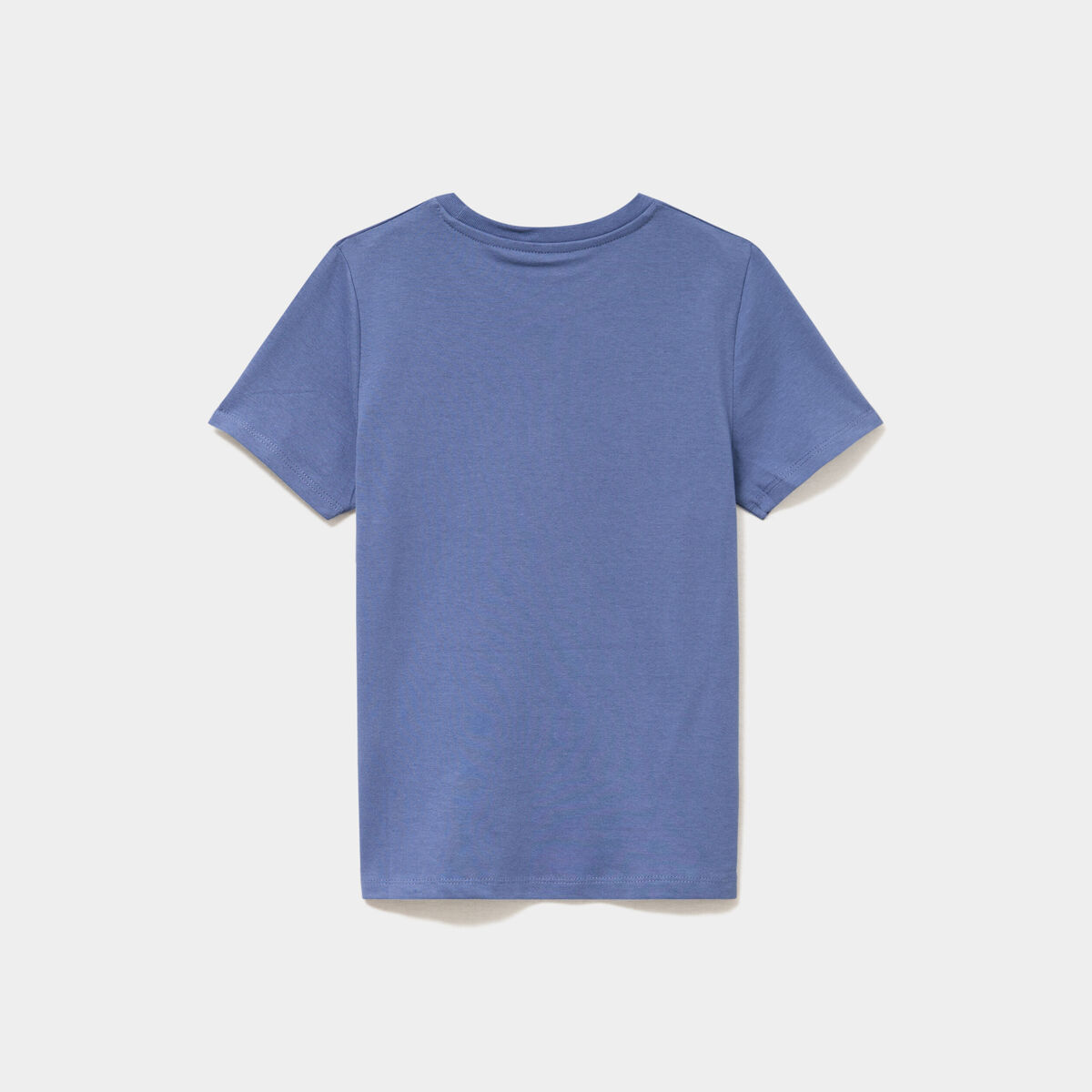 T-shirt en coton manches courtes bleu gar&ccedil;on