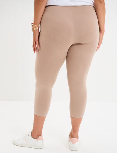 Leggings 7/8ème sable femme grande taille