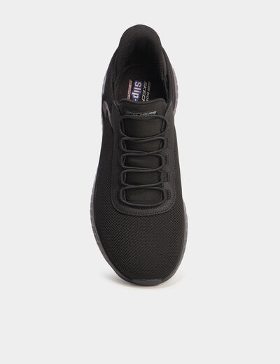Baskets running à lacets élastiqués noir homme