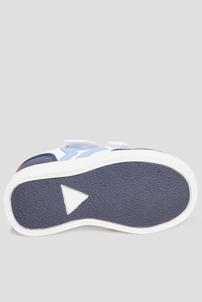 Tennis basses à scratchs Creeks Ticone blanc bébé garçon