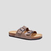 Mules avec boucles taupe homme