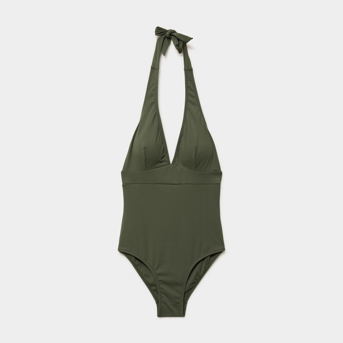 Maillot de bain une pi&egrave;ce gainant vert kaki femme