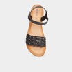 Sandales en cuir Kickers Kickdash noir femme