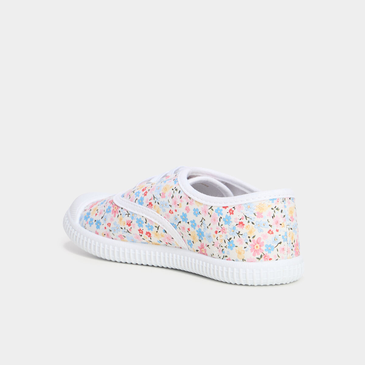 Tennis basses en toile ecru fille