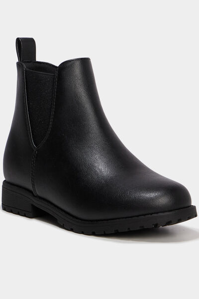 Boots chelsea zipp&eacute;es noir fille