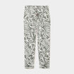 Pantalon cigarette fluide &agrave; ceinture vert kaki femme