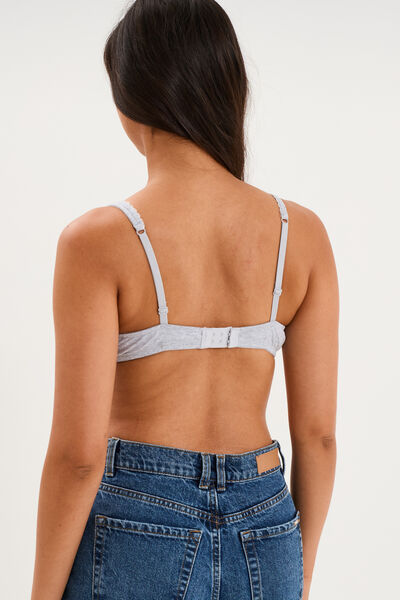 Soutien-gorge foulard coton majoritaire gris clair femme